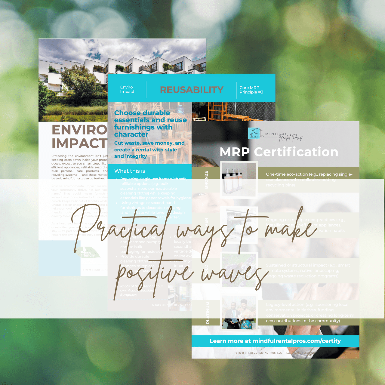 Mindful Rental Pros Guide Environmental Impact Made Simple – MRP Mini Guide Short Term Rental Long Term Rental