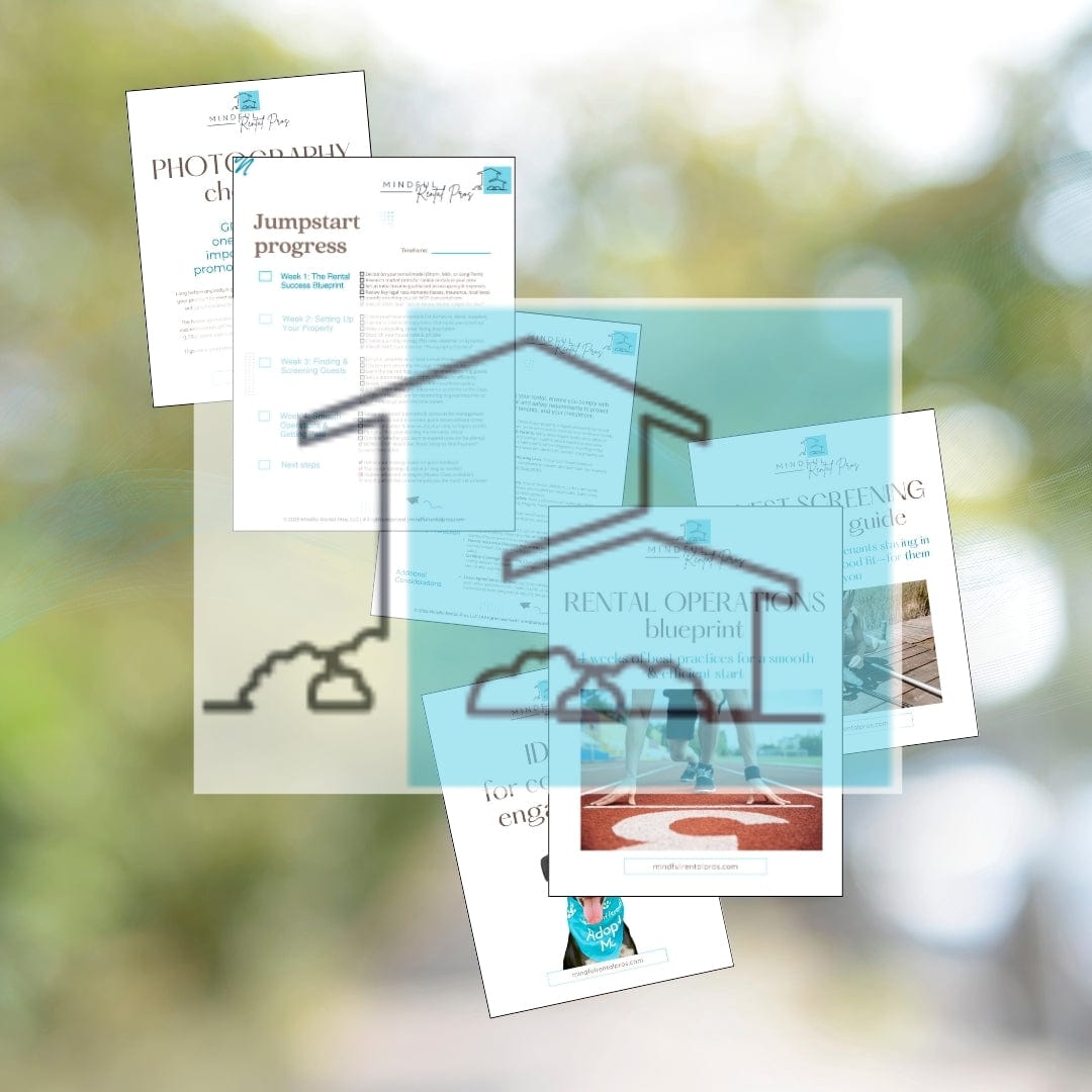 Mindful Rental Pros Online Course The MRP Jumpstart 4-Part Video Masterclass with Customized Tool Kit Short Term Rental Long Term Rental